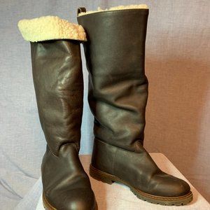 Leather Sheepskin Lined Women's Boots